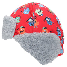 Load image into Gallery viewer, Water Repellent Trapper Hat - Monsters Red