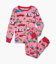 Load image into Gallery viewer, Little Blue House Pj&#39;s - Pink Retro Christmas - 4