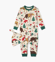 Little Blue House Pj's - Woodland Winter - 6-12m